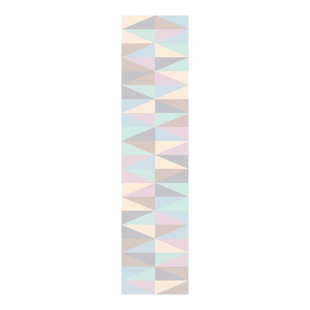 Schiebegardinen Set - Dreiecke in Pastellfarben - Flächenvorhänge