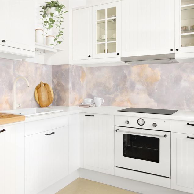 Küchenrückwand - Onyx Marmor Grau