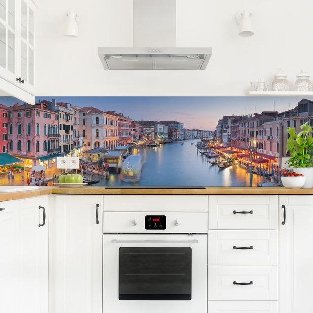 Küchenrückwand - Abendstimmung auf Canal Grande in Venedig