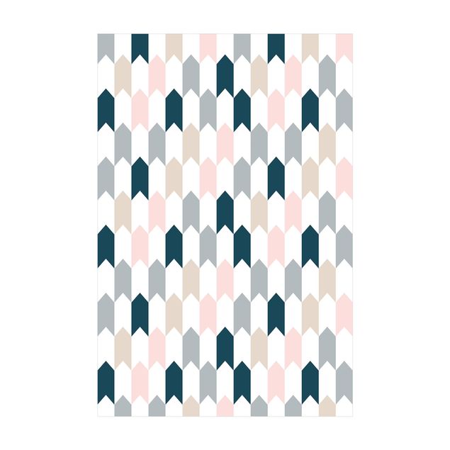 Vinyl-Teppich - Geometrisches Muster aus Pfeiltürmen - Hochformat 2:3