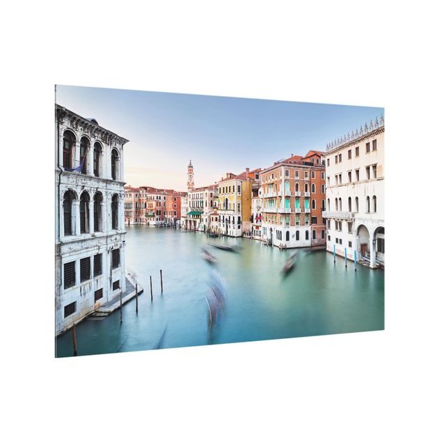 Spritzschutz Glas - Canale Grande Blick von der Rialtobrücke Venedig - Querformat - 3:2