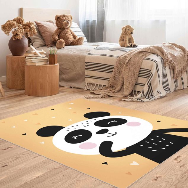 kleiner Teppich Der glückliche Panda