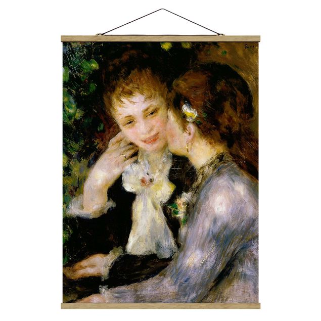 Stoffbild mit Posterleisten - Auguste Renoir - Bekenntnisse - Hochformat 3:4