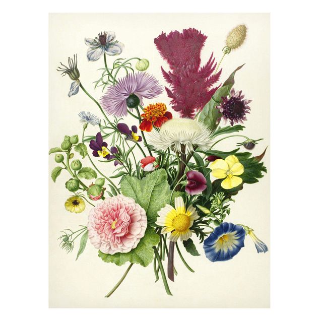 Magnettafel - Blumenstrauß von 1680 - Memoboard Hochformat 4:3