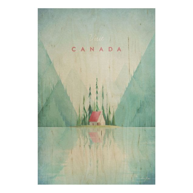 Holzbild - Reiseposter - Canada - Hochformat 3:2