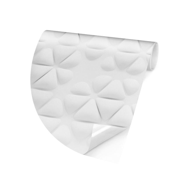 Runde Tapete selbstklebend - Abstrakte Dreiecke in 3D