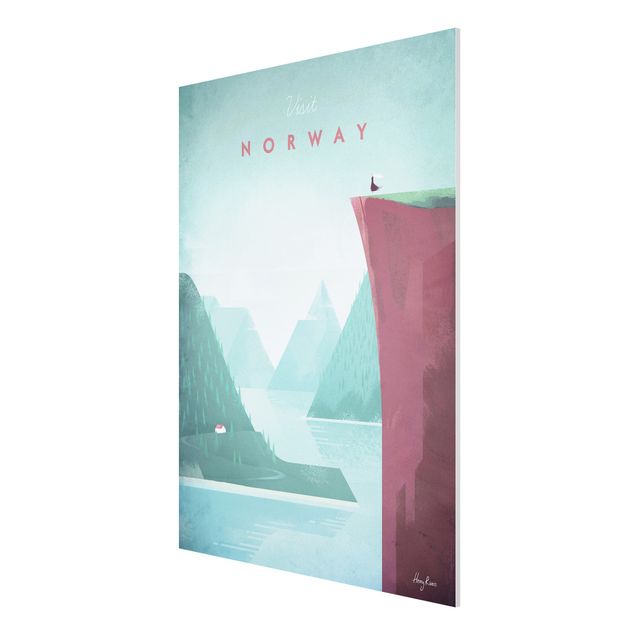 Forex Fine Art Print - Reiseposter - Norwegen - Hochformat 4:3