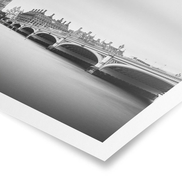 Poster - Westminster Brücke und Big Ben - Querformat 2:3