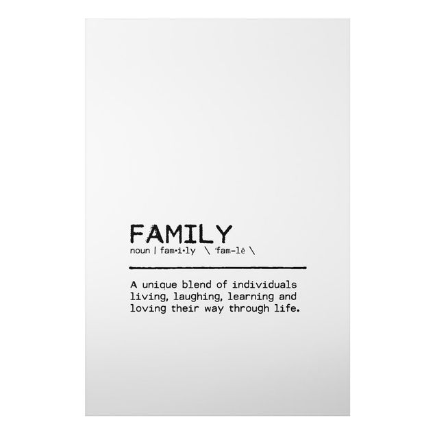 Alu-Dibond - Definition Family Unique - Querformat