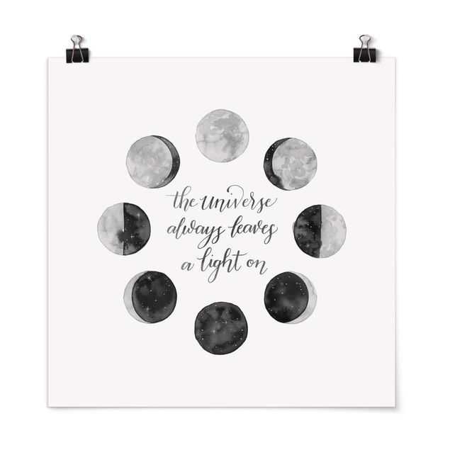 Poster - Ode an den Mond - Universum - Quadrat 1:1