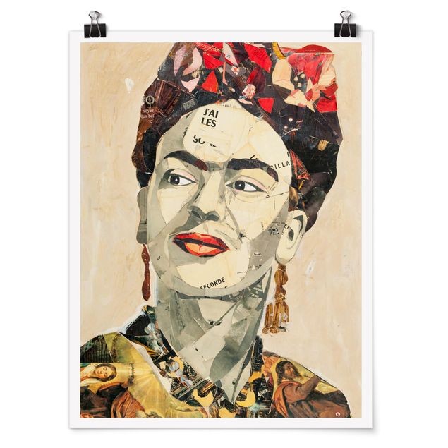 Poster - Frida Kahlo - Collage No.2 - Hochformat 3:4