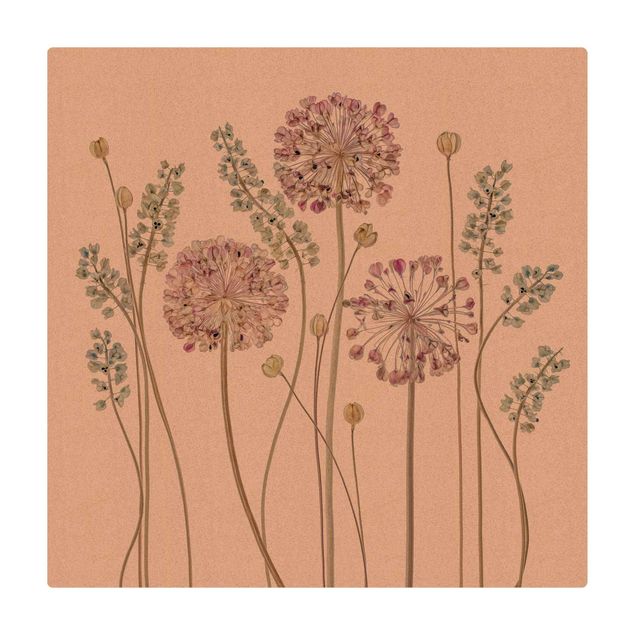 Kleine Teppiche Allium Illustration