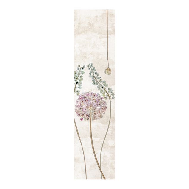 Schiebegardinen Set - Allium Illustration - Flächenvorhänge