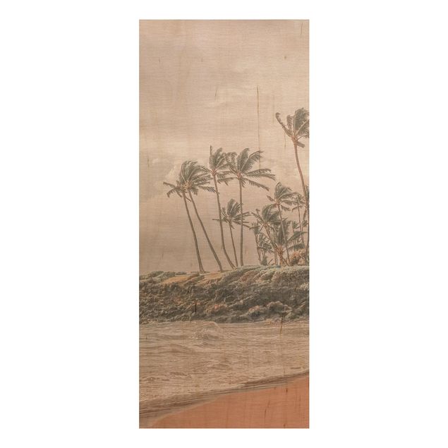 Holzbild - Aloha Hawaii Strand II - Hochformat