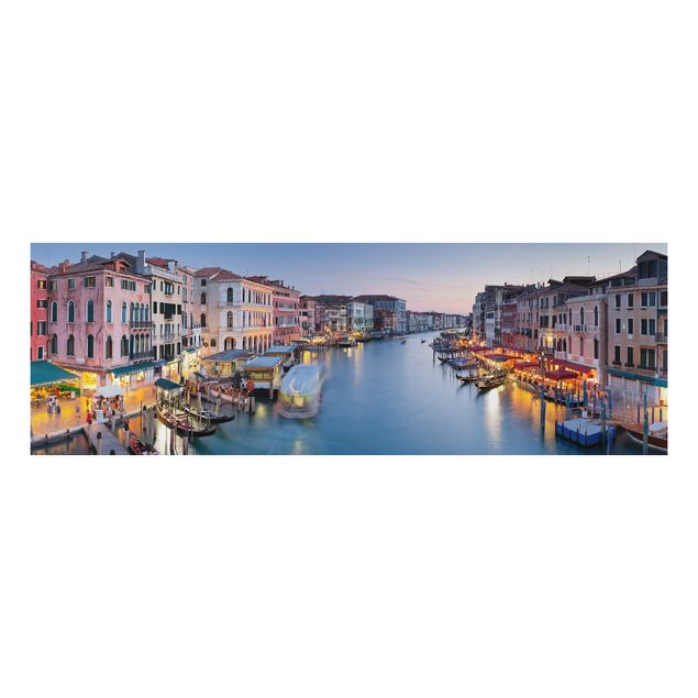 Alu-Dibond Bild - Abendstimmung auf Canal Grande in Venedig