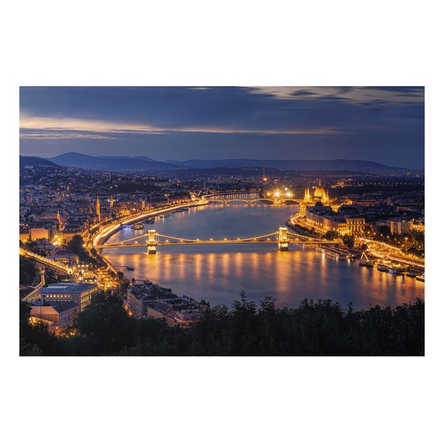 Alu-Dibond Bild - Blick über Budapest