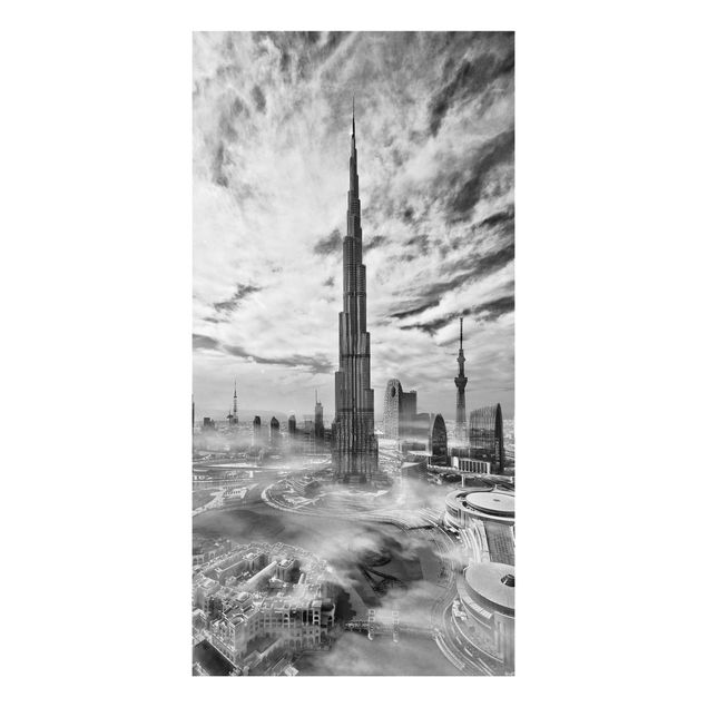 Aluminium Print - Dubai Super Skyline - Hochformat 2:1