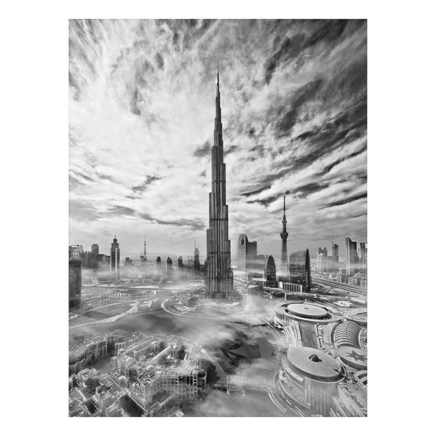 Aluminium Print - Dubai Super Skyline - Hochformat 4:3