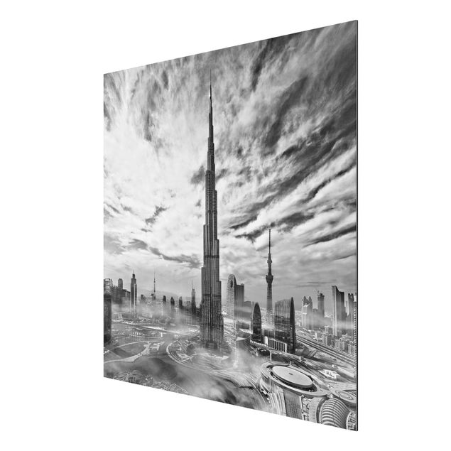 Aluminium Print - Dubai Super Skyline - Quadrat 1:1