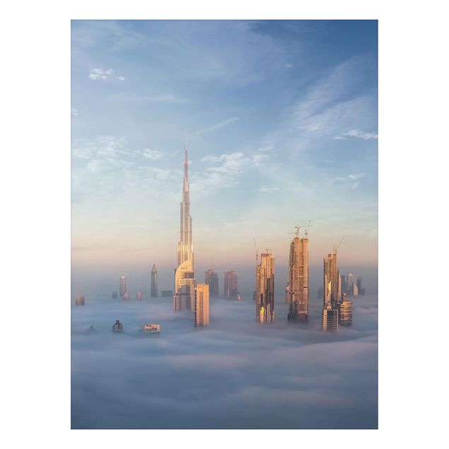 Aluminium Print - Dubai über den Wolken - Hochformat 4:3