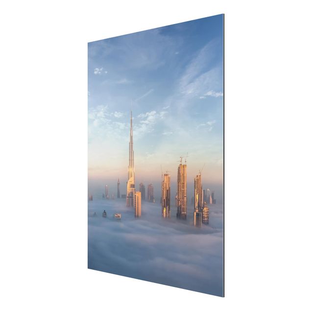 Aluminium Print - Dubai über den Wolken - Hochformat 4:3