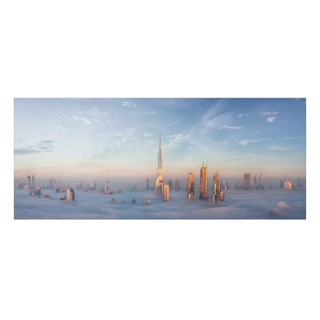 Aluminium Print - Dubai über den Wolken - Panorama