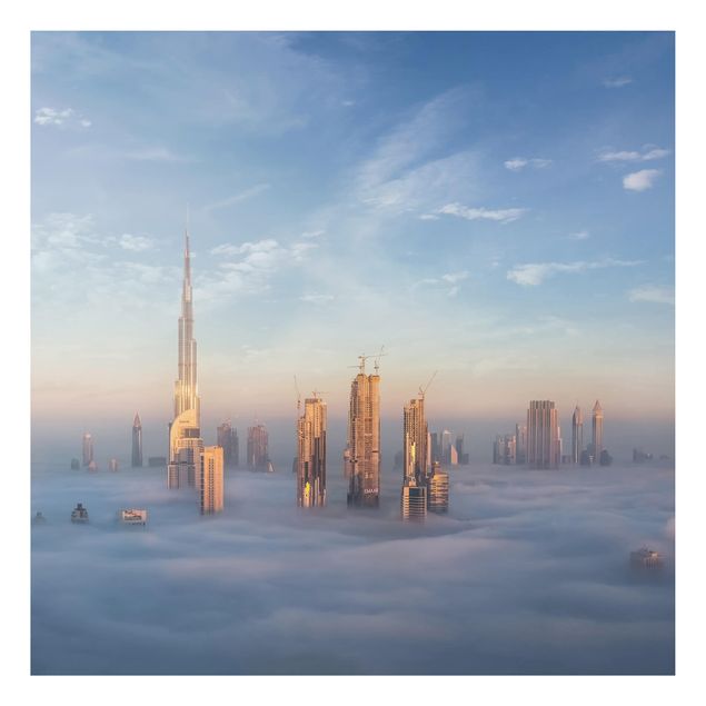 Aluminium Print - Dubai über den Wolken - Quadrat 1:1
