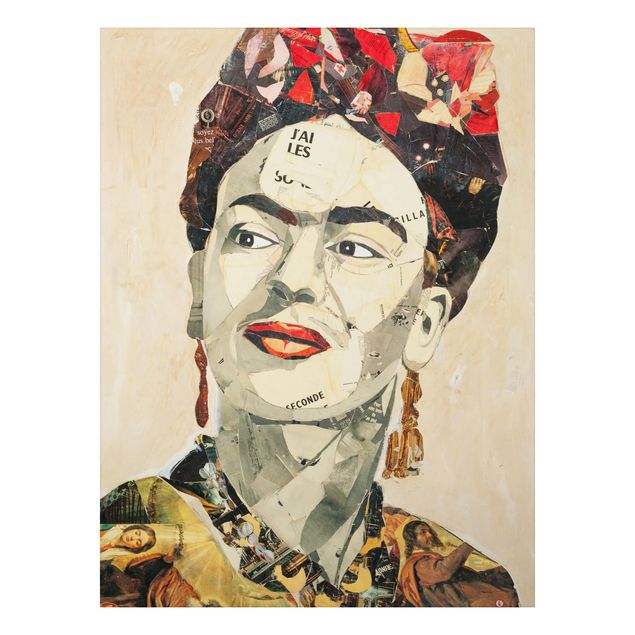 Alu-Dibond Bild - Frida Kahlo - Collage No.2