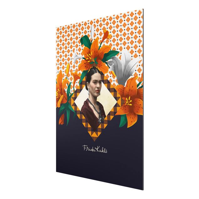 Alu-Dibond Bild - Frida Kahlo - Lilien