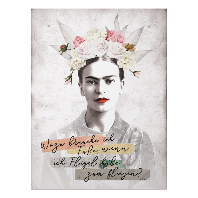 Alu-Dibond Bild - Frida Kahlo - Zitat