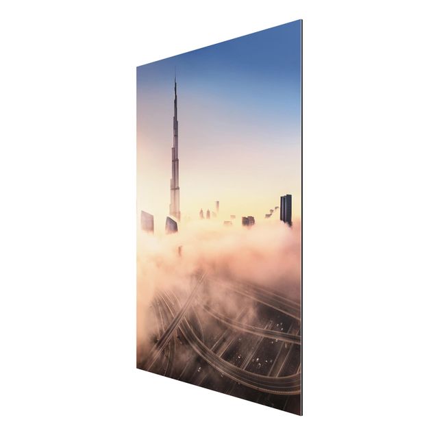 Aluminium Print - Himmlische Skyline von Dubai - Hochformat 3:2