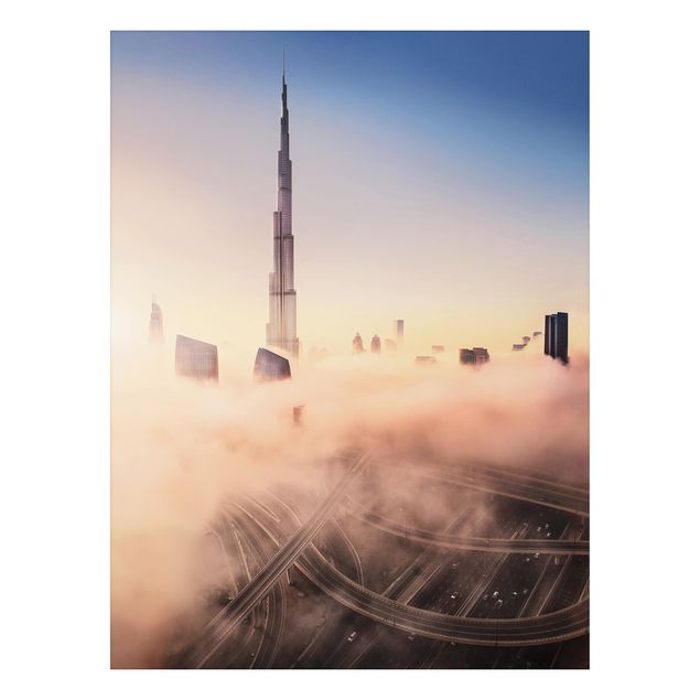 Aluminium Print - Himmlische Skyline von Dubai - Hochformat 4:3