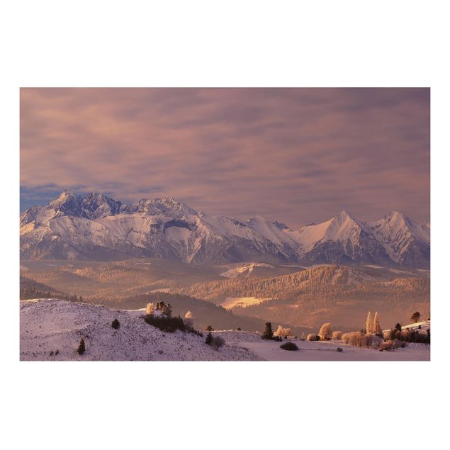 Alu-Dibond Bild - Hohe Tatra am Morgen