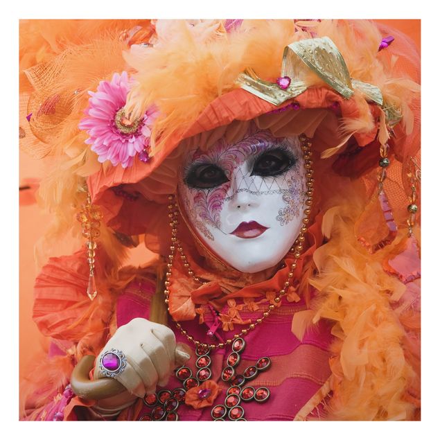 Alu-Dibond Bild - Karneval in Orange