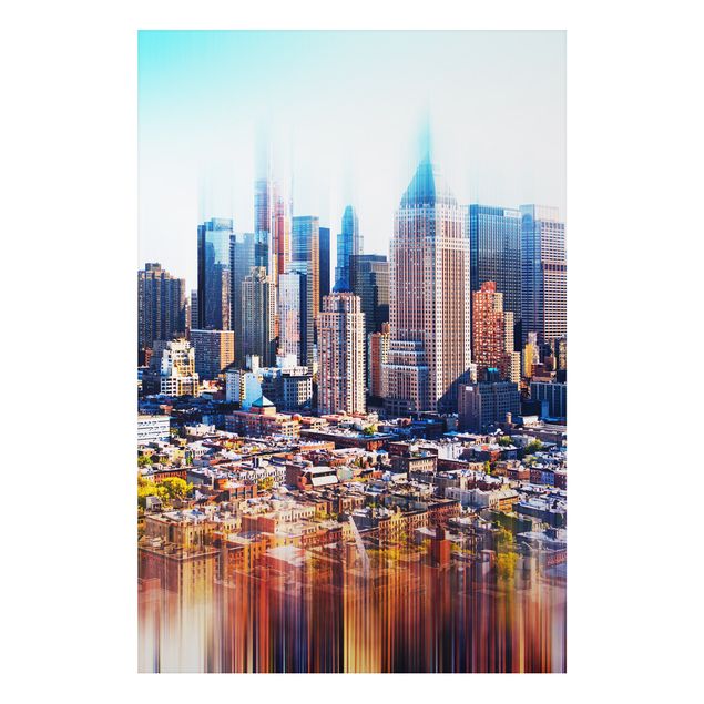 Alu-Dibond Bild - Manhattan Skyline Urban Stretch