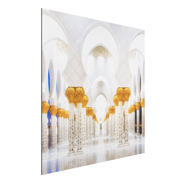 Alu-Dibond Bild - Moschee in Gold