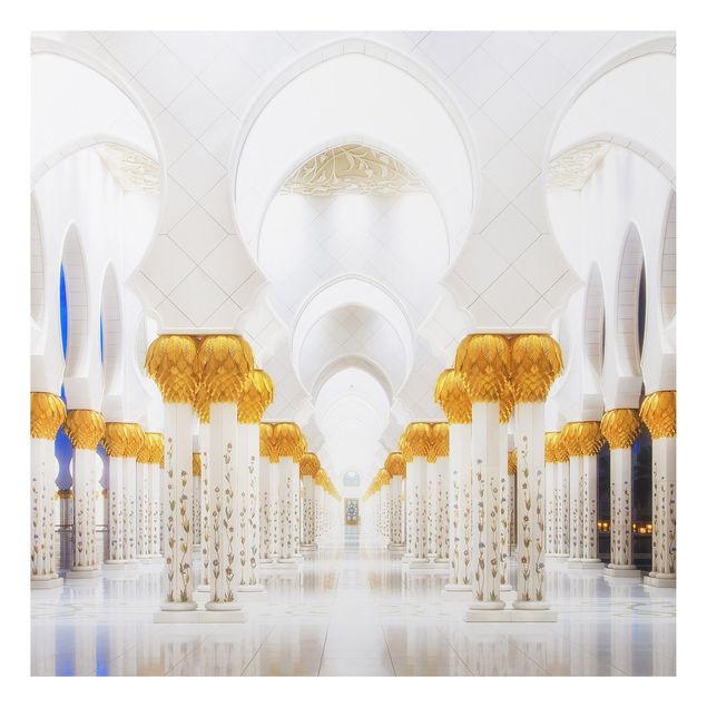 Alu-Dibond Bild - Moschee in Gold