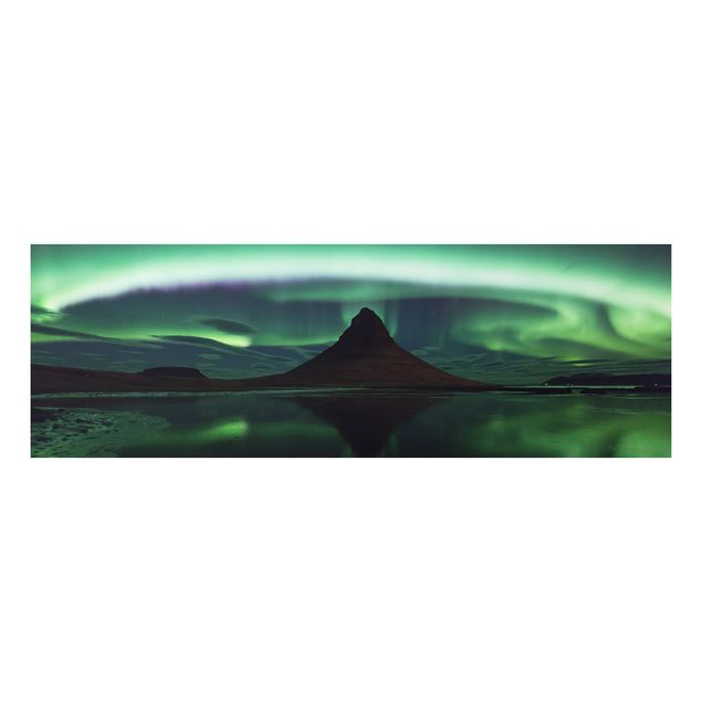 Alu-Dibond Bild - Polarlicht in Island
