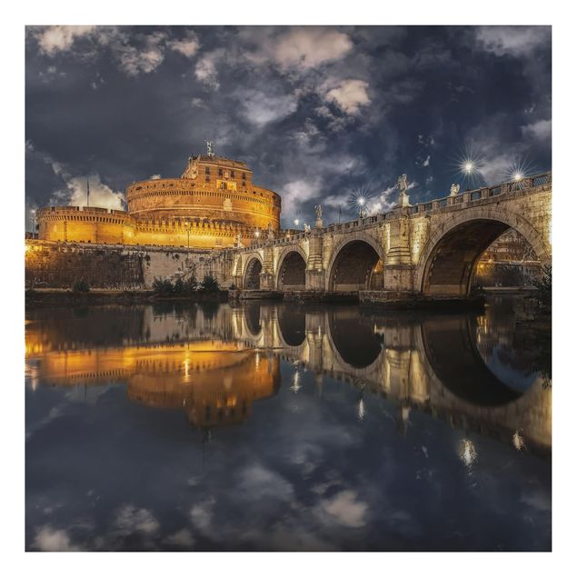 Alu-Dibond Bild - Ponte Sant'Angelo in Rom