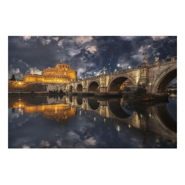 Alu-Dibond Bild - Ponte Sant'Angelo in Rom