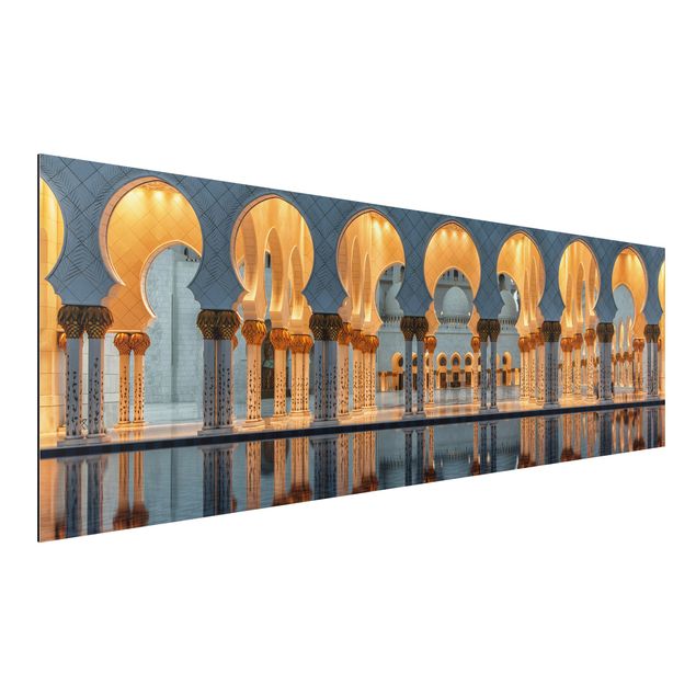 Alu-Dibond Bild - Reflexionen in der Moschee