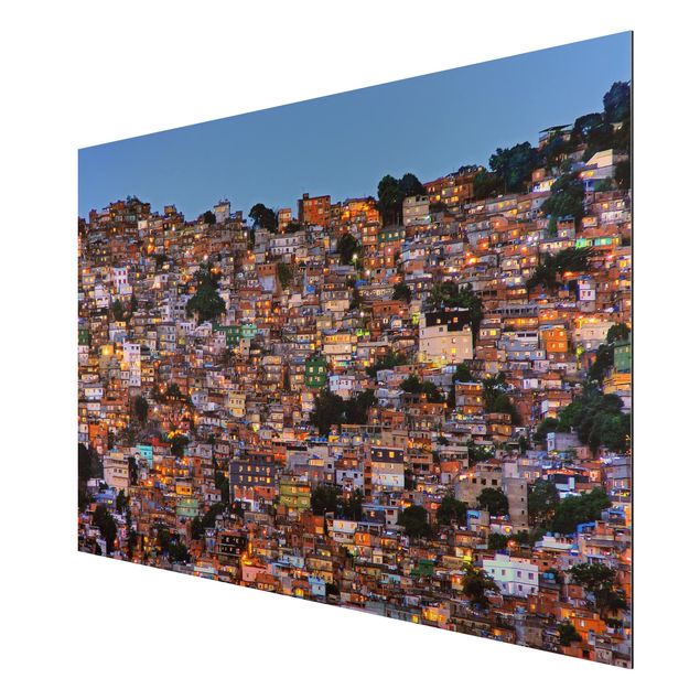 Aluminium Print - Rio de Janeiro Favela Sonnenuntergang - Querformat 2:3