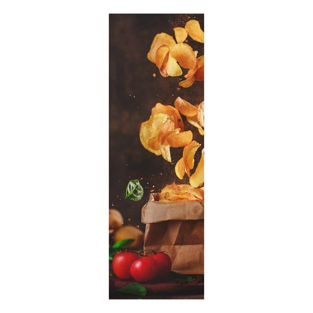 Alu-Dibond Bild - Tomate-Basilikum-Snack