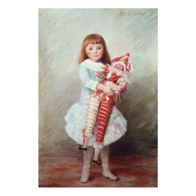 Alu-Dibond Bild - Auguste Renoir - Suzanne mit Harlekinpuppe