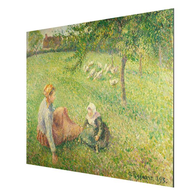 Alu-Dibond Bild - Camille Pissarro - Die Gänsehirtin