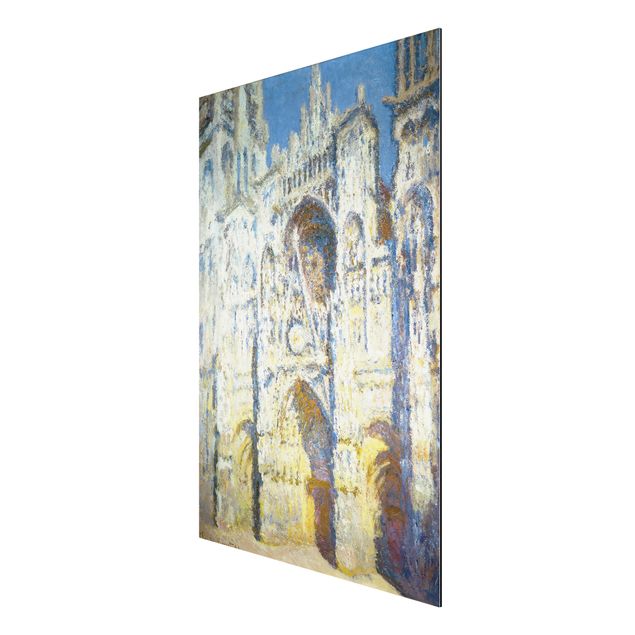 Alu-Dibond Bild - Claude Monet - Portal der Kathedrale von Rouen mit Turm Saint-Romain in voller Sonne