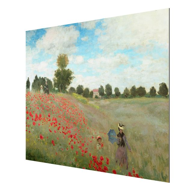 Alu-Dibond Bild - Claude Monet - Mohnfeld bei Argenteuil