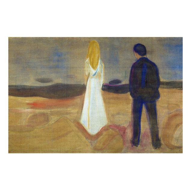 Alu-Dibond Bild - Edvard Munch - Zwei Menschen. Die Einsamen (Der Reinhardt-Fries)