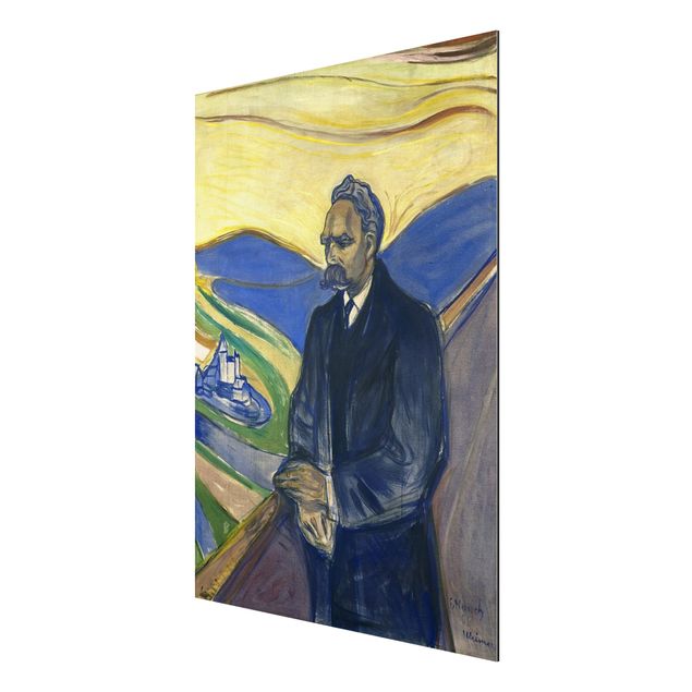 Alu-Dibond Bild - Edvard Munch - Porträt von Friedrich Nietzsche