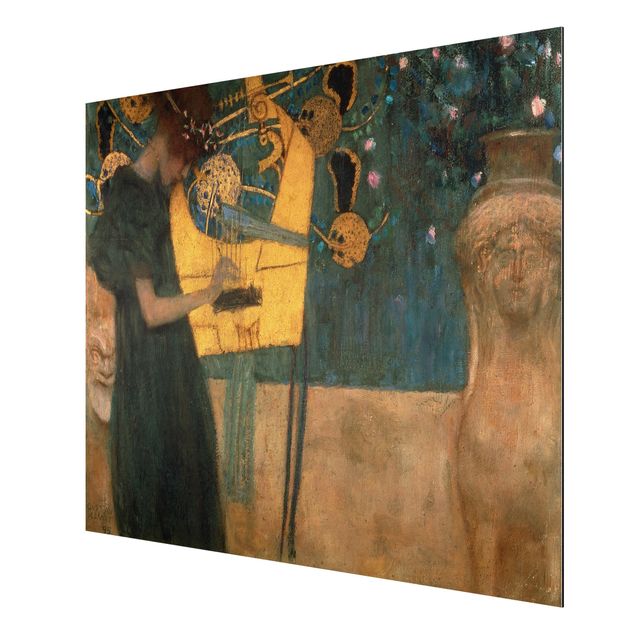 Alu-Dibond Bild - Gustav Klimt - Die Musik
